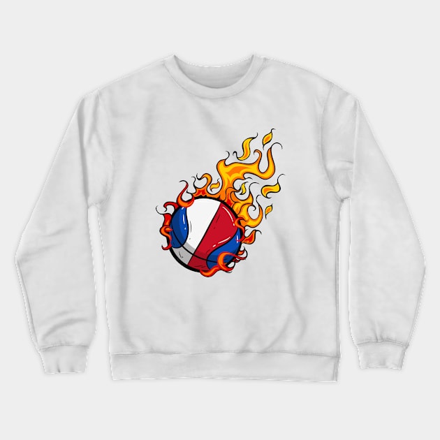 Basektball ball on Fire Crewneck Sweatshirt by soufyane